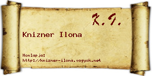 Knizner Ilona névjegykártya